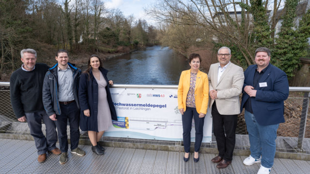 Einweihung Pegel Leichlingen am Pastorat Einweihung Pegel Leichlingen am Pastorat